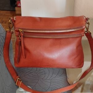 Margot New York Leather Brown Crossbody Bag